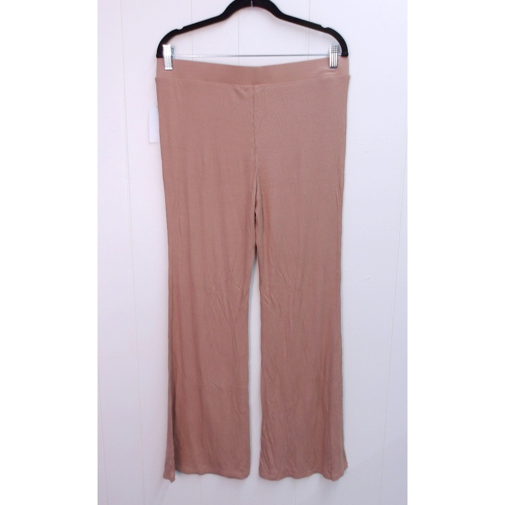 Steve Madden Womens Proline Ribbed Cropped Wide Leg Pants, XL‎ / #9183 - Picture 4 of 5